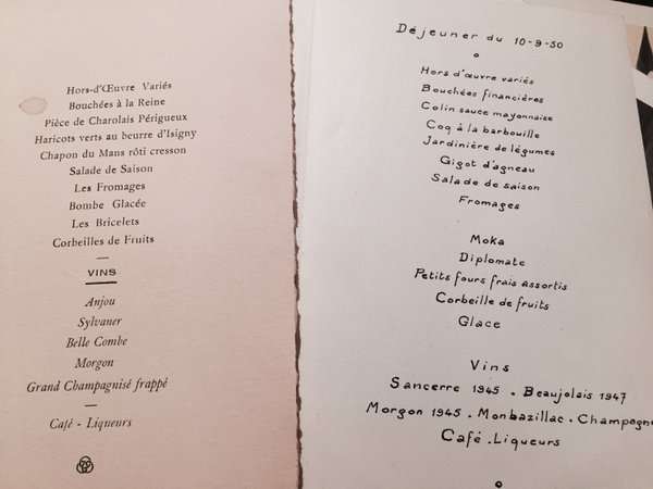 Ils avaient l'air pas mal les menus des réceptions #Madeleineproject https://t.co/s6kj7TZsYt